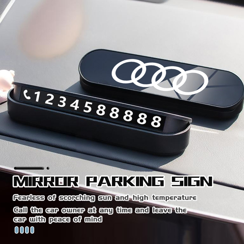 Crepe Pan Carbon - Car Temporary Mirror Parking Sign Phone