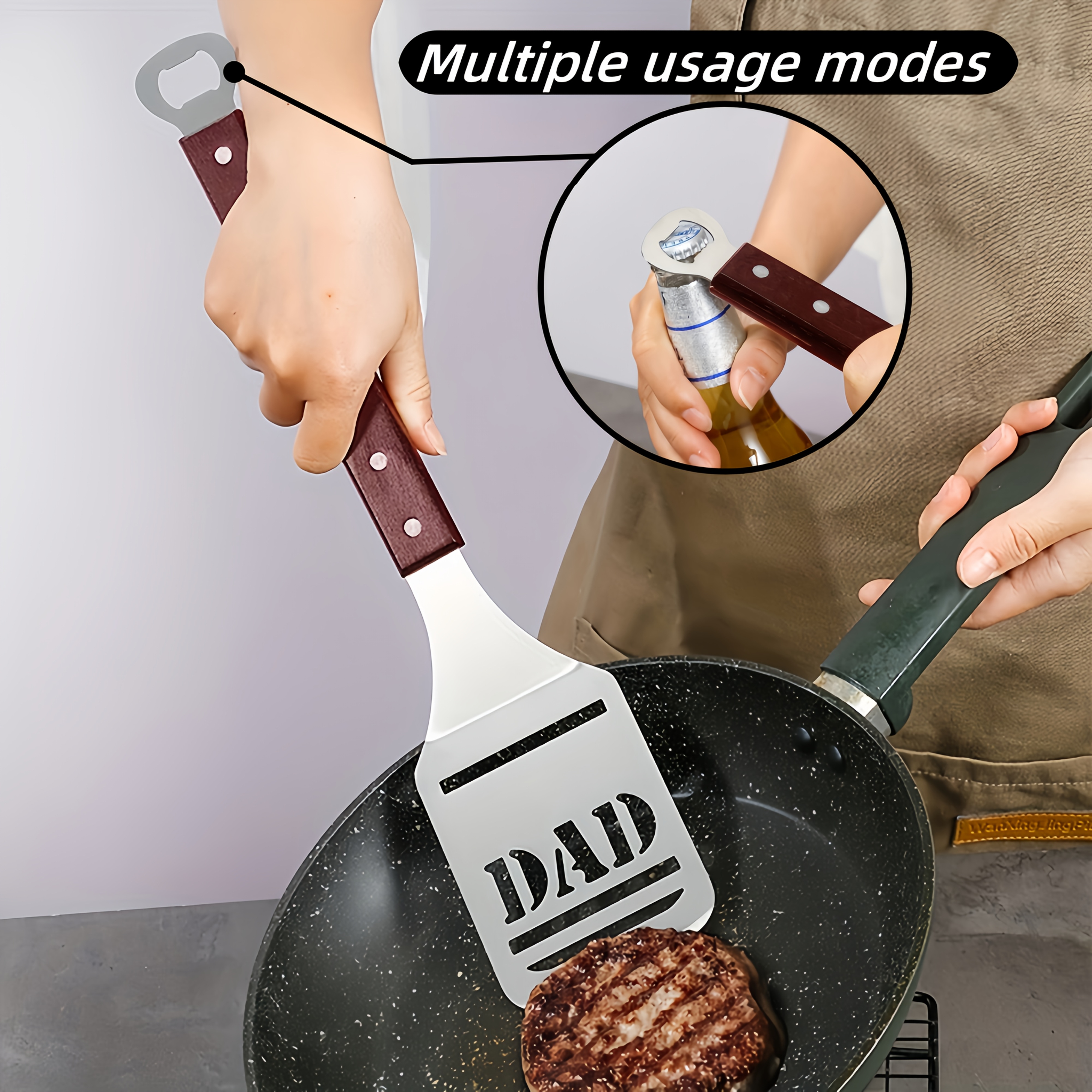 Stainless Steel BBQ Spatula wi - огляд і ціна Okonomiyaki Spatula