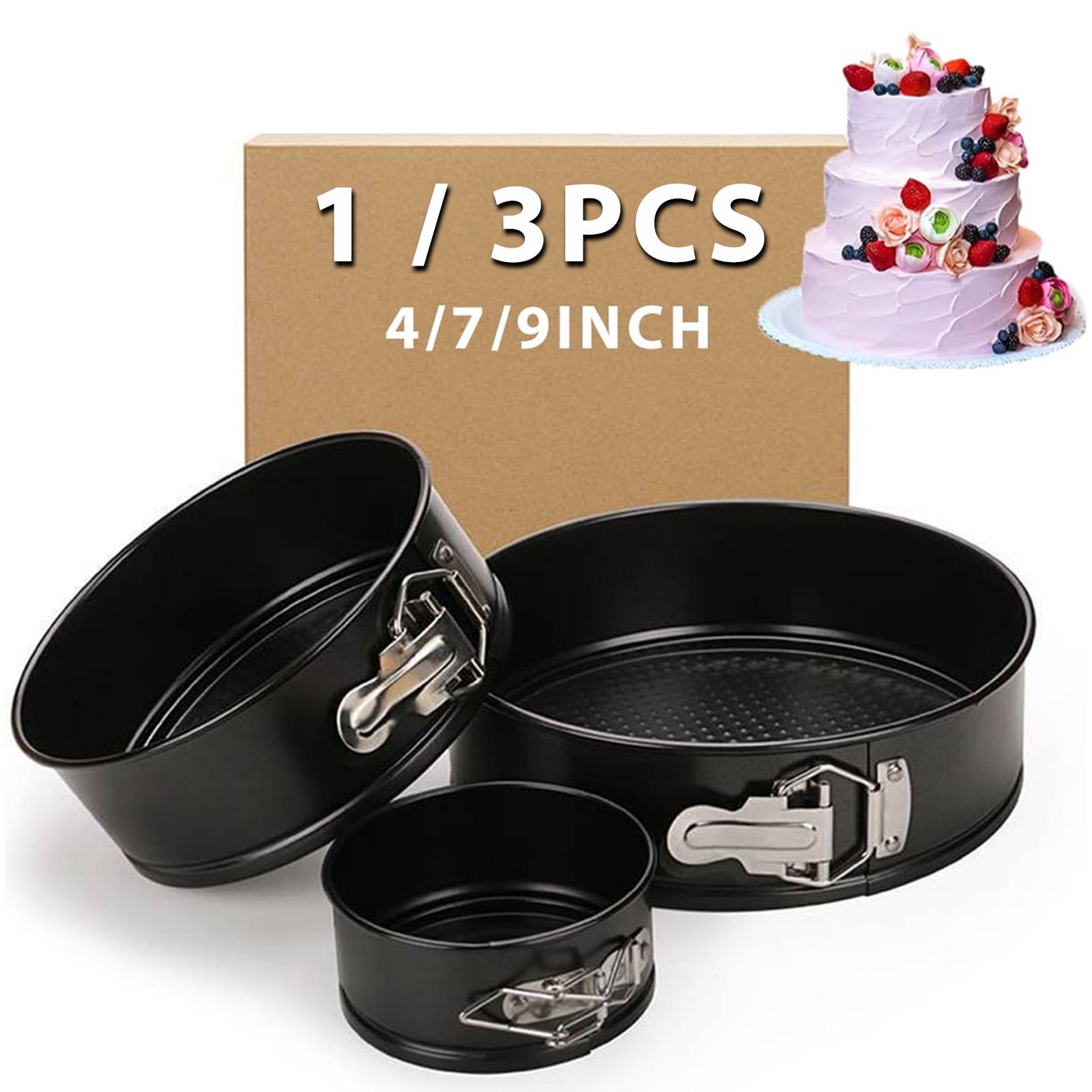 1PC, 3PCS Cake Pan Set, Round  - огляд і ціна Egg Waffle Pan