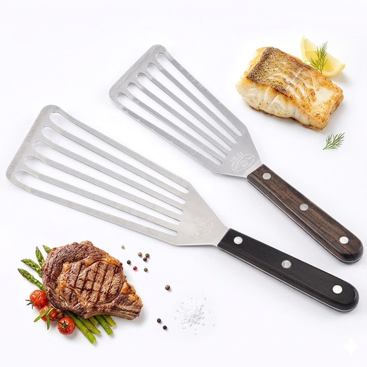 Fish Spatula, Stainless Steel  - огляд і ціна Okonomiyaki Spatula