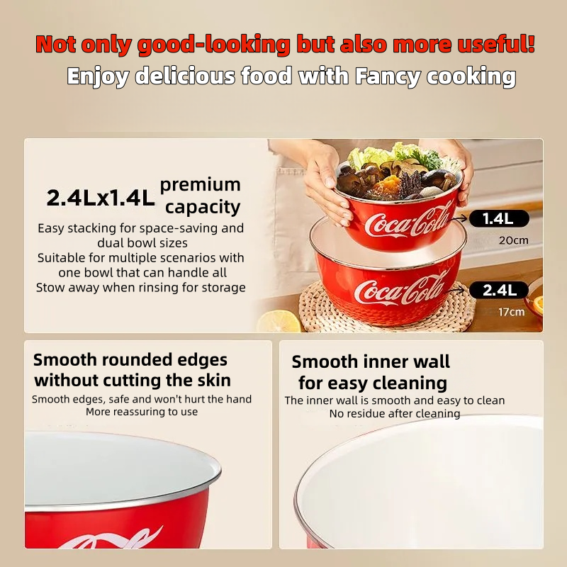 Coca Cola Vintage Enamel Salad - огляд і ціна Dim Sum Basket