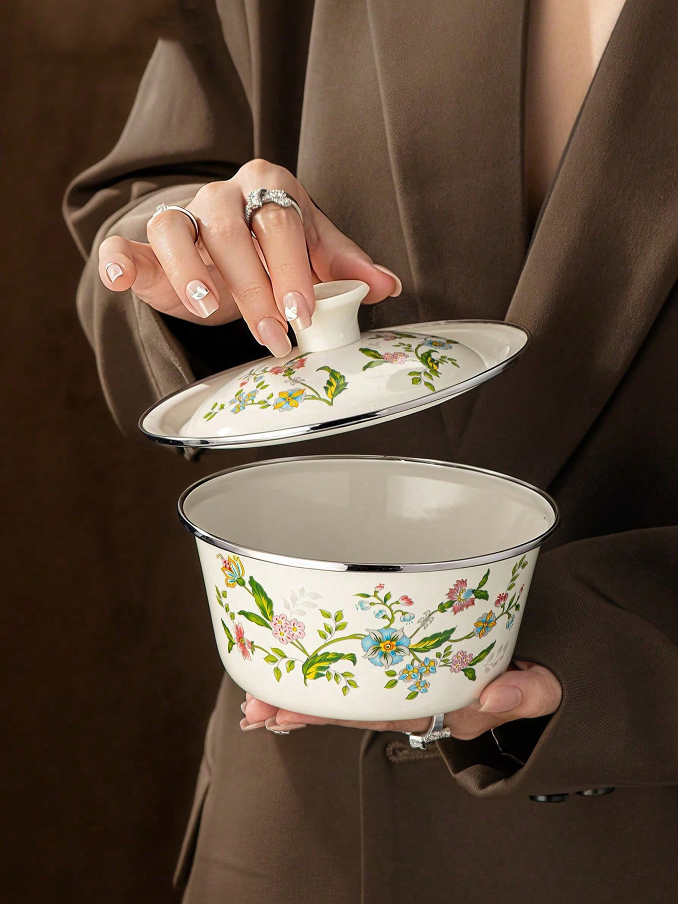 1pc Enamel-patterned rice bowl - огляд і ціна Dim Sum Basket