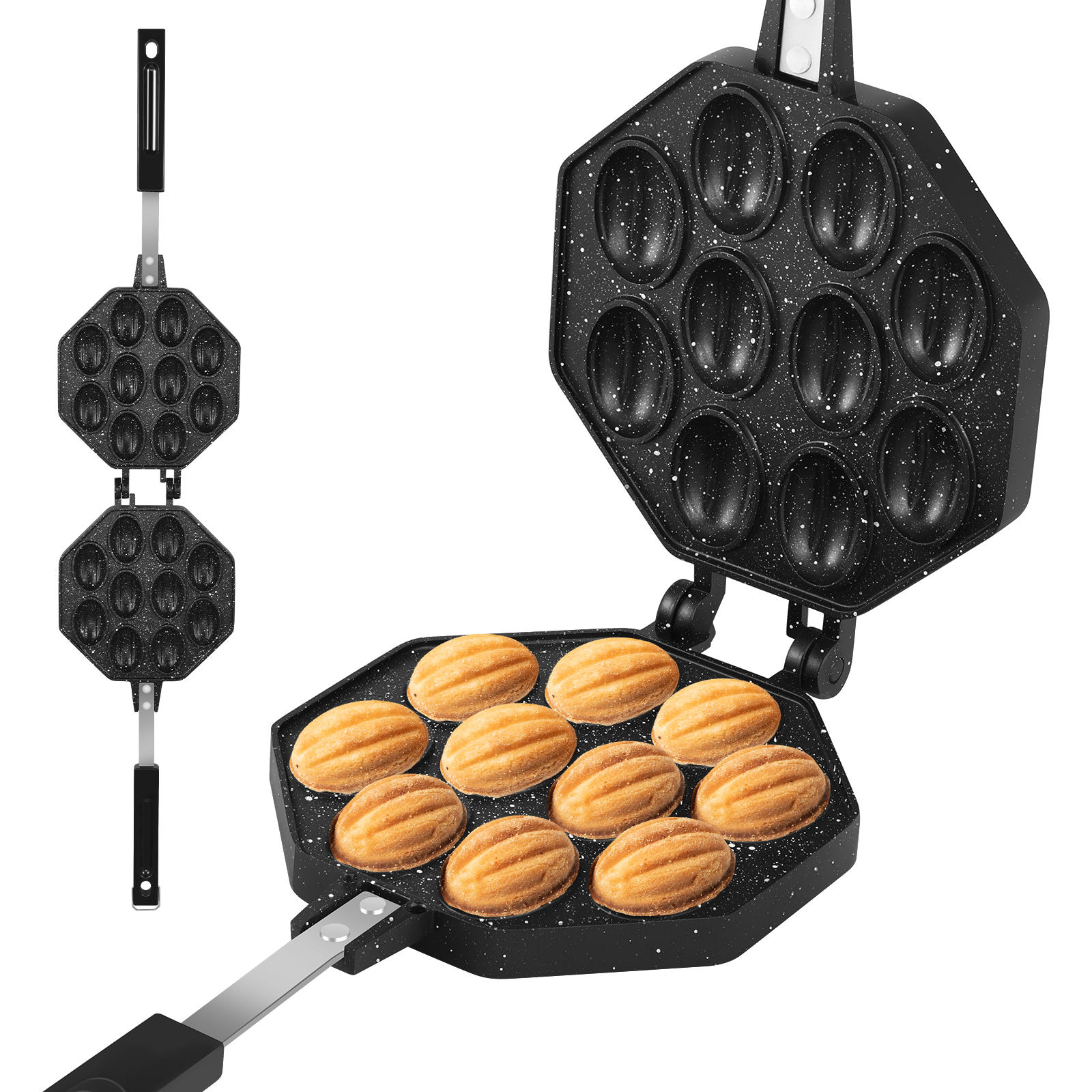 Walnut Cookie Mold Aluminum Al - огляд і ціна Egg Waffle Pan