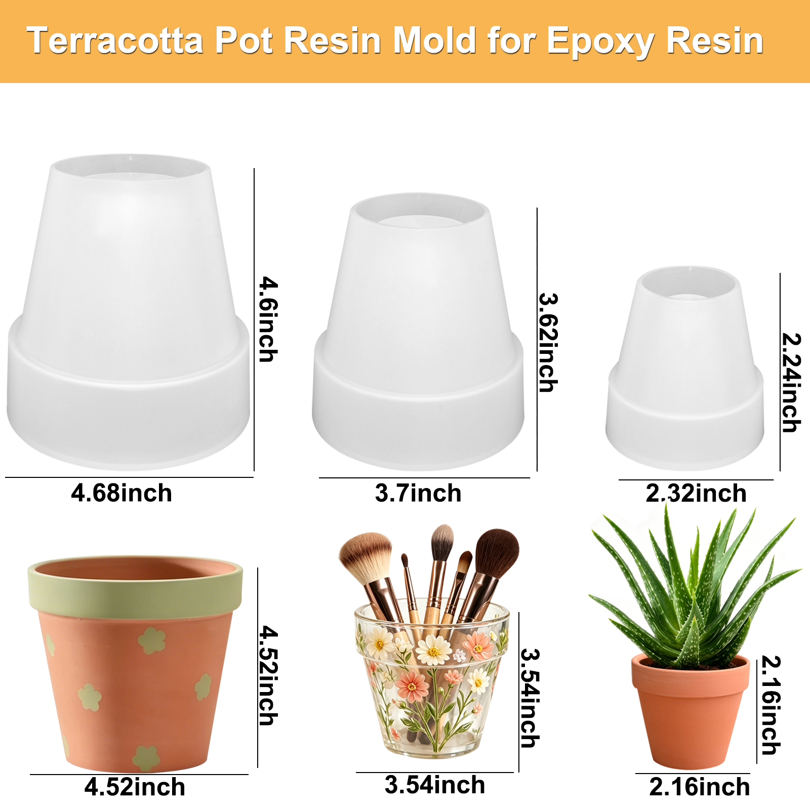 Flower Pot Silicone Molds, 3Pc - огляд і ціна Potsticker Mold