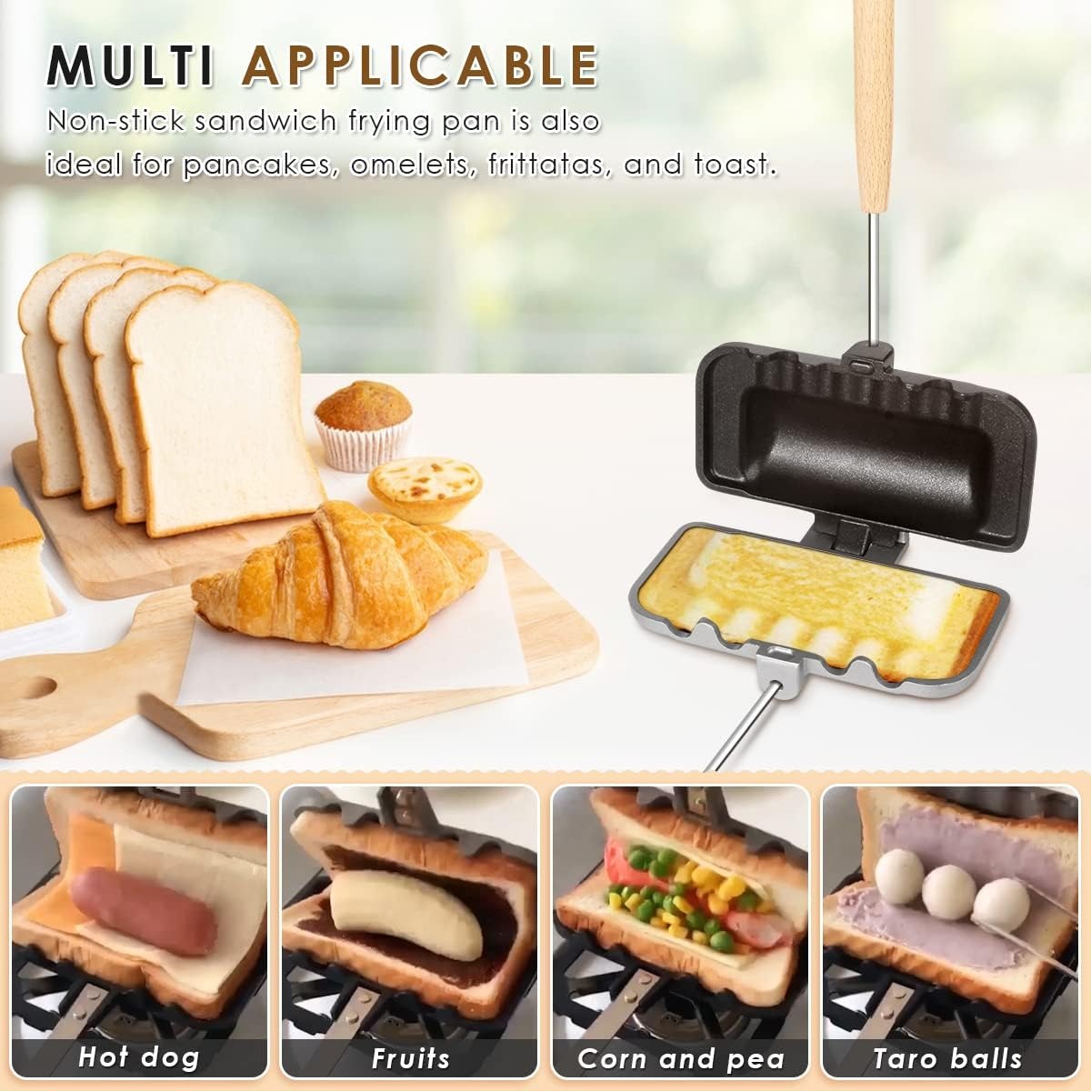 Breakfast Sandwich Maker, 4w1h - огляд і ціна Hot Dog Press