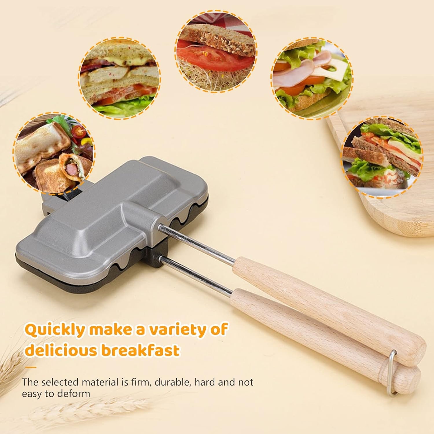 Breakfast Sandwich Maker, 4w1h - огляд і ціна Hot Dog Press