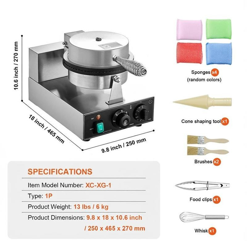 Electric Ice Cream Cone Maker, - огляд і ціна Waffle Cone Maker