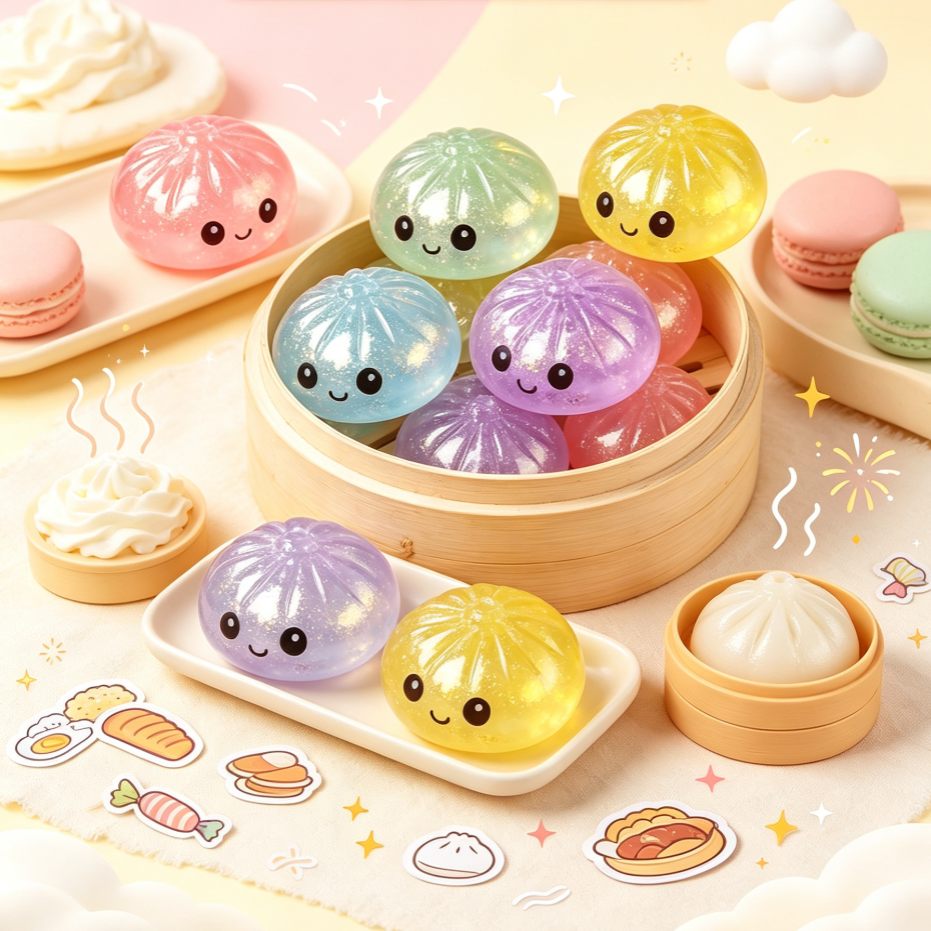 Kawaii Glitter Crystal Dumplin - огляд і ціна Bao Steamer Bamboo