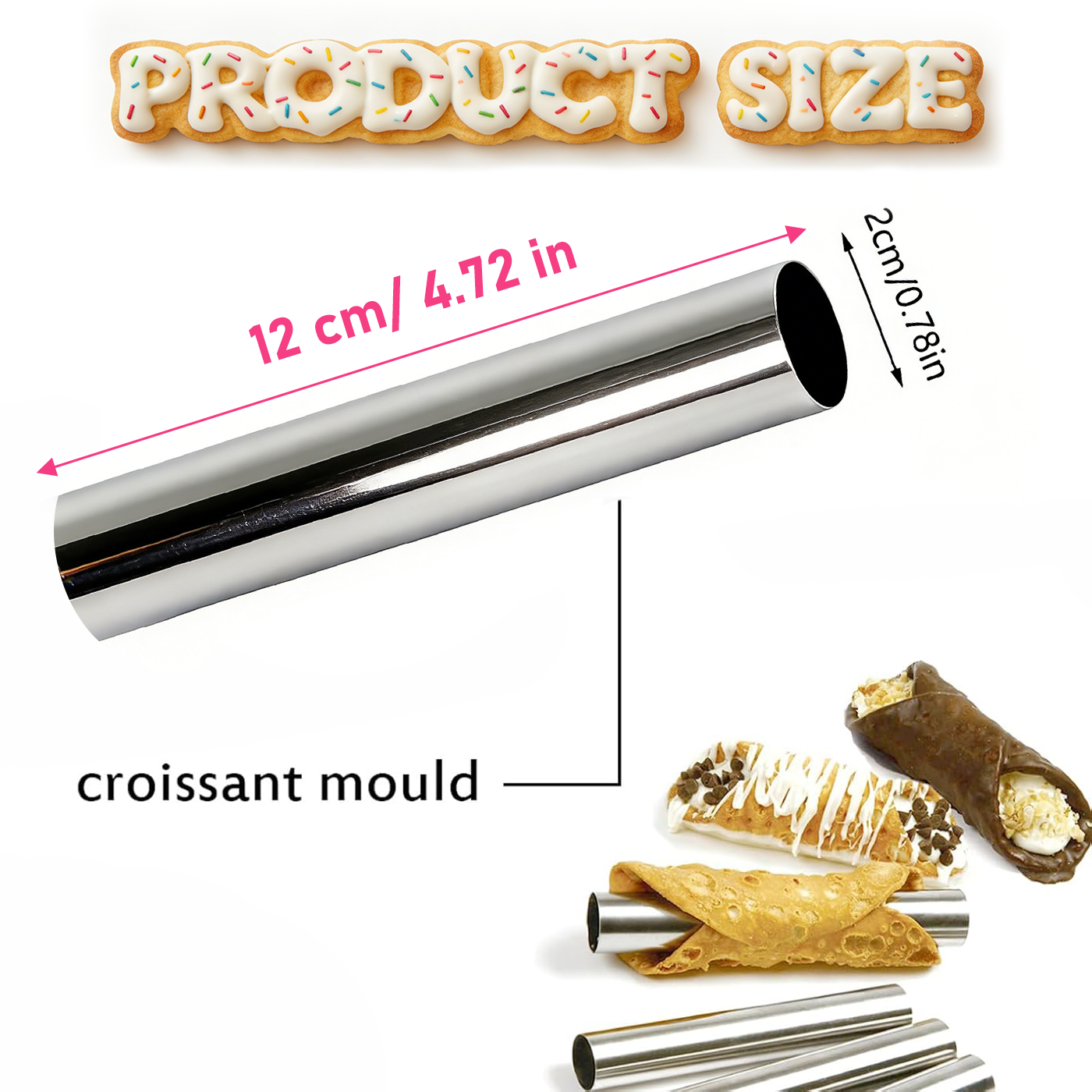 Cannoli Tubes Set, 10/20Pcs Fo - огляд і ціна Danish Pancake Pan