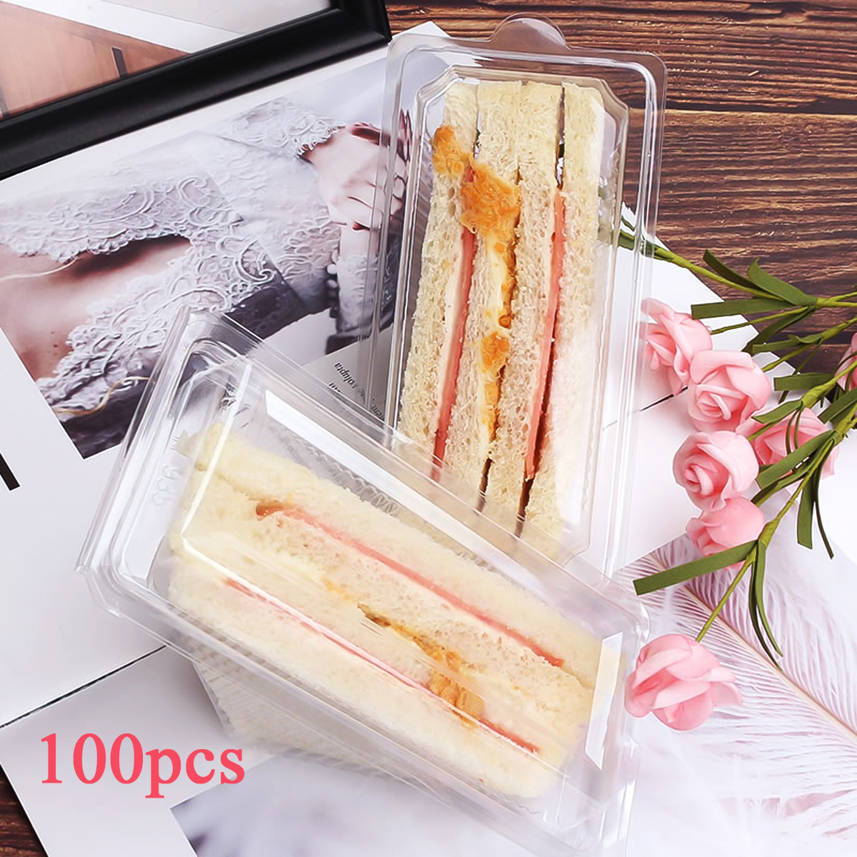 100pcs Sandwich Box Portable D - огляд і ціна Spring Roll Wrapper