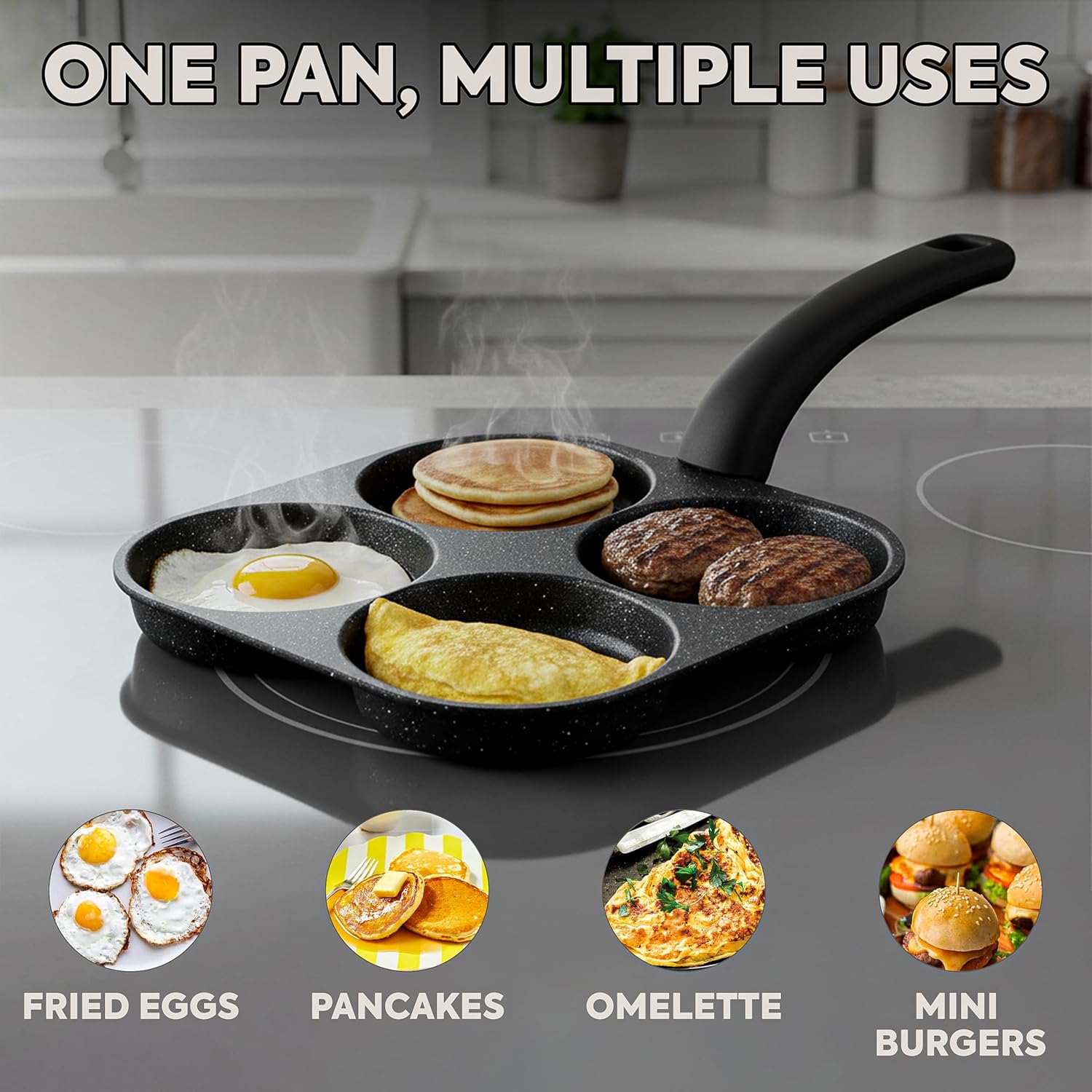 Egg Frying Pan Nonstick Pancak - огляд і ціна Mini Pancake Griddle